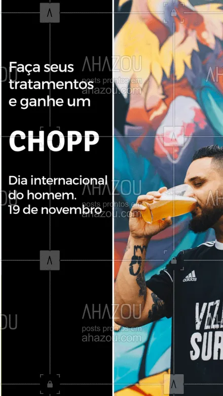 posts, legendas e frases de barbearia para whatsapp, instagram e facebook: Chopp na faixa! Corre pra cá. #barbearia #homens #ahazoubarbearia #diadohomem #chopp