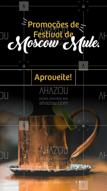 posts, legendas e frases de bares para whatsapp, instagram e facebook: São diversos sabores desse drink maravilhoso que é o Moscow Mule, aproveite para saborear. 🥃 #ahazoutaste #bar #cocktails #drinks #moscowmule #promoção #descontos