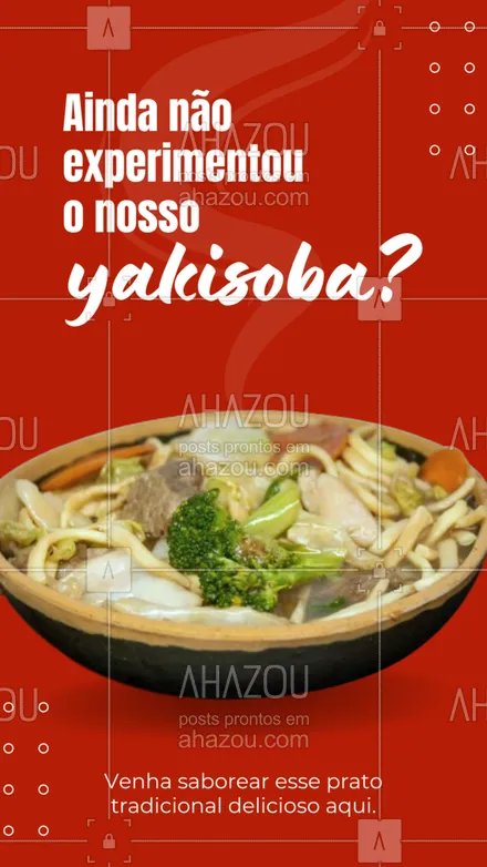 posts, legendas e frases de cozinha japonesa para whatsapp, instagram e facebook: Como dizem os bons: o melhor da região. Você merece uma experiência para lá de especial, você merece nosso yakisoba! Vem para cá. #ahazoutaste #comidajaponesa  #japanesefood  #japa  #sushidelivery  #sushilovers  #sushitime #yakisoba #sabor #tradicional #prato