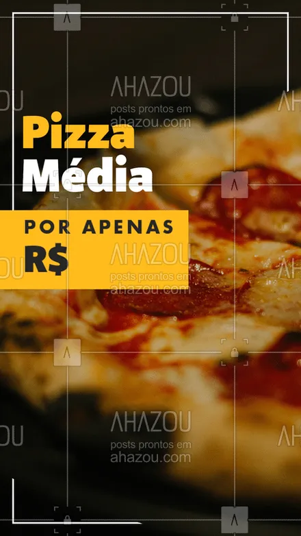 posts, legendas e frases de pizzaria para whatsapp, instagram e facebook: Todo dia é dia de pizza! Peça a sua ? #pizzaria #pizzas #ahazou 