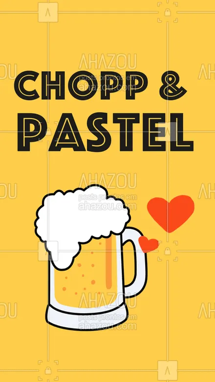 posts, legendas e frases de bares para whatsapp, instagram e facebook: O match perfeito. ? Concordam? #chopp #ahazoutaste #pastel