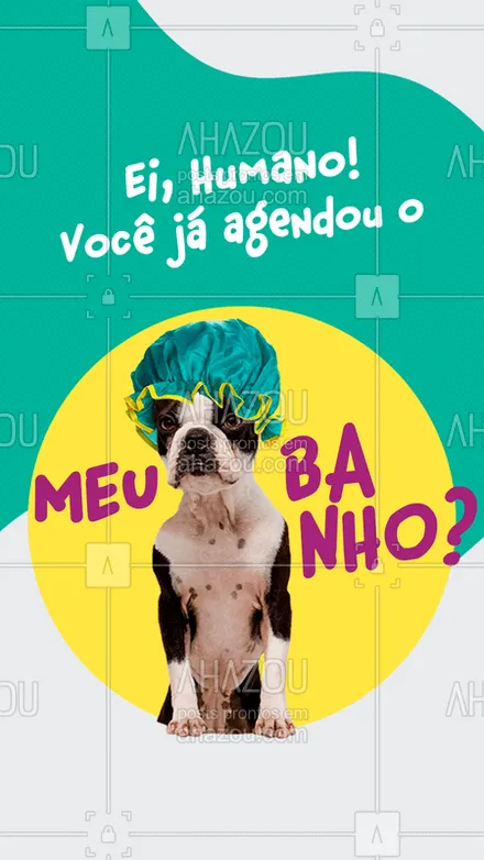 posts, legendas e frases de petshop para whatsapp, instagram e facebook: Já está na hora, hein?! ? #banho #agenda #ahazoupet #petshop