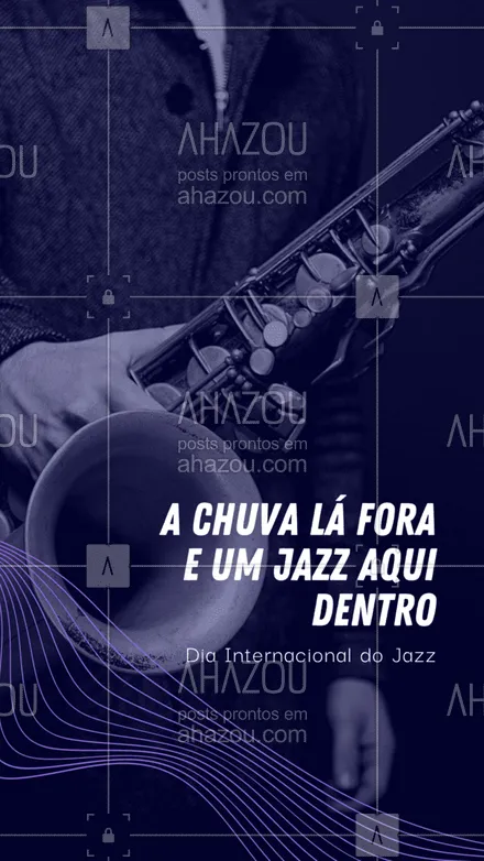 posts, legendas e frases de música & instrumentos para whatsapp, instagram e facebook: Que combinação perfeita para o Dia Internacional do Jazz! #AhazouEdu  #instrumentos #música #diainternacionaldojazz #jazz #notasmusicais #arte #frases