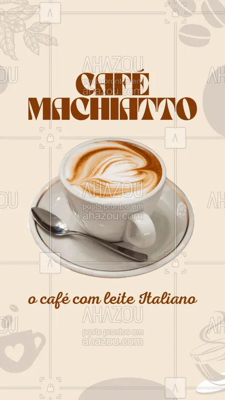 posts, legendas e frases de cafés para whatsapp, instagram e facebook: É o típico café com leite da Itália. No entanto, o leite é servido em forma de espuma, deixando o café mais refinado.
#ahazoutaste #barista  #café  #cafeteria  #coffee  #coffeelife 