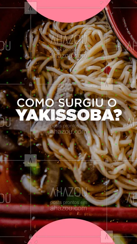 posts, legendas e frases de cozinha japonesa para whatsapp, instagram e facebook: O Yakissoba foi criado na China, mas ganhou popularidade mesmo no Japão. Esse prato maravilhoso surgiu do ato de assaro macarrão (yaki = assar, grelhar, soba = macarrão).
Interessante não é mesmo?  Veja as opções de Yakissoba que oferecemos e peça agora!
#ahazou #comida #yakissoba #japones #china 