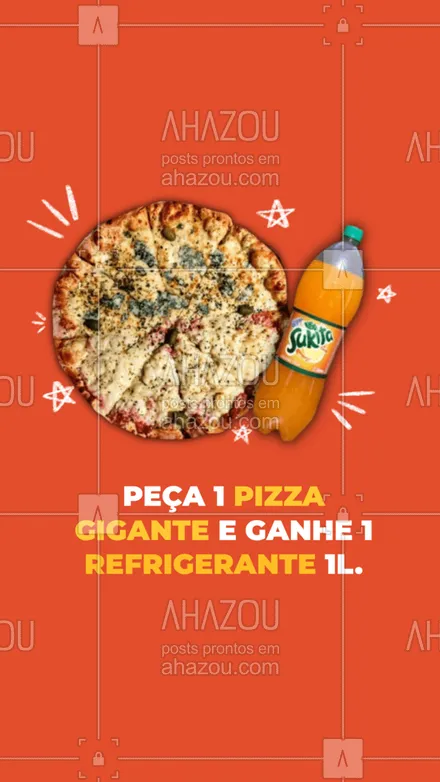 posts, legendas e frases de pizzaria para whatsapp, instagram e facebook: Aqui você compra a pizza e ganha o refrigerante.
Nada mal, né? Então corre e aproveita!
#ahazoutaste #pizzalife  #pizzalovers  #pizzaria  #pizza #promocao