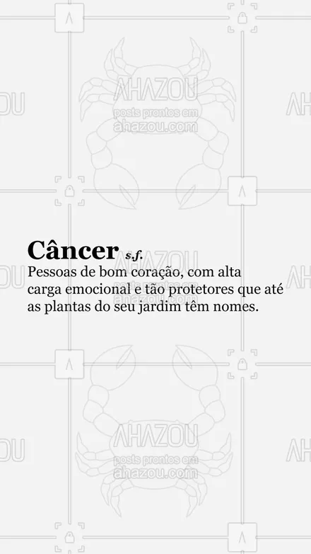posts, legendas e frases de para whatsapp, instagram e facebook: Podem falar o que for dos cancerianos, mas ninguém é mais sensível e família quanto alguém do signo! Então já marca aquele(a) amigo(a) de câncer aqui no post como um lembrete do quão especial ele(a) é para você. #ahazou #meme #engraçado #signo #câncer #canceriano