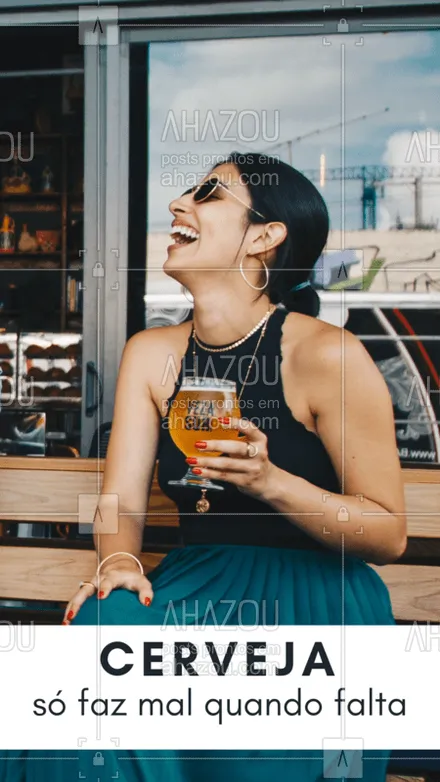 posts, legendas e frases de bares para whatsapp, instagram e facebook: É ela quem trás aquela alegria e que quando falta, deixa a gente mal ?. #cerveja #ahazougasttronomia #alegria
