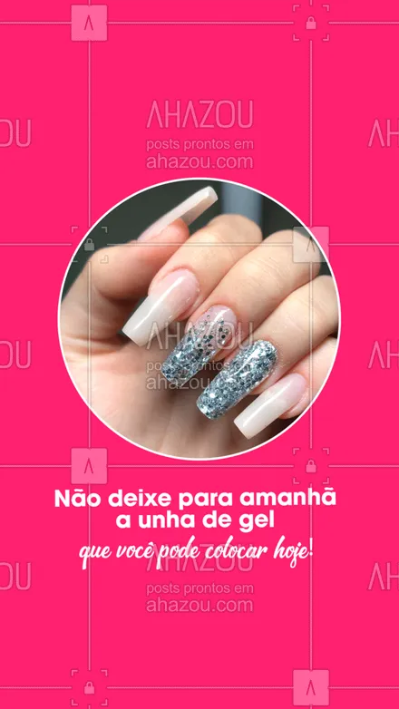 posts, legendas e frases de manicure & pedicure para whatsapp, instagram e facebook: Marque seu horário e venha se sentir bem! #AhazouBeauty #beleza #unhas #nailart #manicure