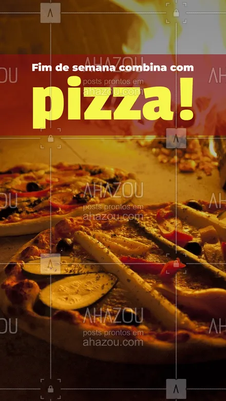 posts, legendas e frases de pizzaria para whatsapp, instagram e facebook: O fim de semana finalmente chegou, e a melhor forma de curtir ele é saboreando aquela pizza que você tanto gosta! E aí, tá esperando o quê? Peça já a sua no nosso delivery! ?

#pizza #fimdesemanadepizza #delivery #ahazoutaste 