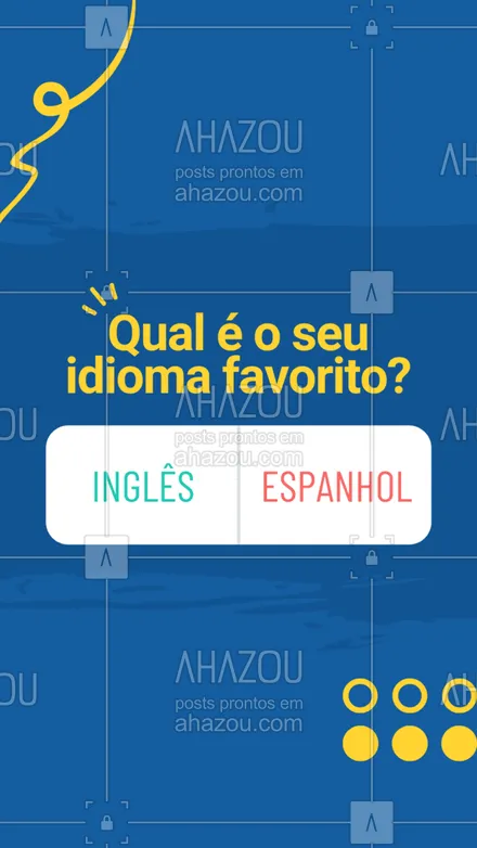 posts, legendas e frases de línguas estrangeiras para whatsapp, instagram e facebook:  Conta pra gente, qual é o seu idioma favorito? ???
#idiomas #auladeidioma #AhazouEdu #ingles #espanhol #enquete