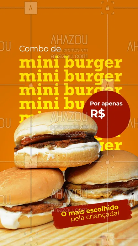 posts, legendas e frases de hamburguer para whatsapp, instagram e facebook:  A porção mais amada e pedida de mini burger está esperando o seu pedido! #miniburger #ahazoutaste#convite #hamburgueria



