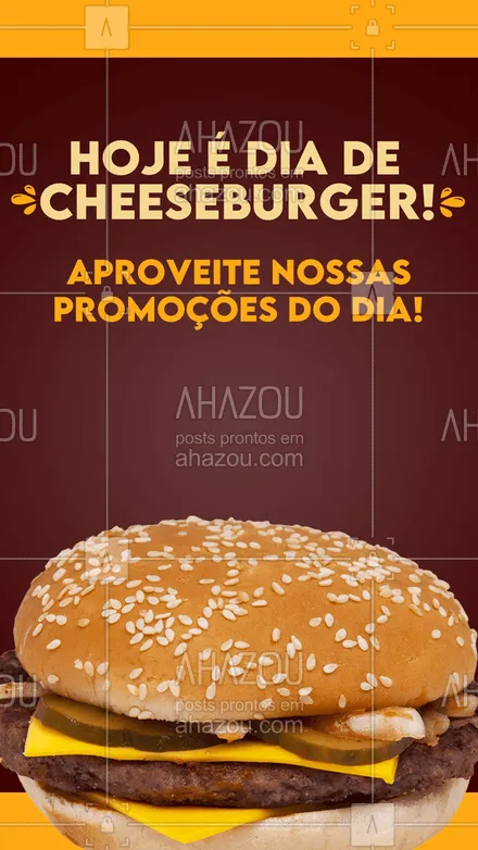 posts, legendas e frases de hamburguer para whatsapp, instagram e facebook: Cheeseburger deveria ser considerado uma das sete maravilhas do mundo! Comemore este dia pedindo um cheeseburger de respeito!! 🍔😉❤
#ahazoutaste #hamburgueria  #hamburgueriaartesanal  #burgerlovers  #burger  #artesanal 