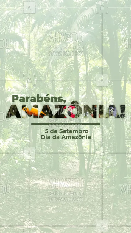 posts, legendas e frases de posts para todos para whatsapp, instagram e facebook: Vamos comemorar unidos o dia da maior riqueza da nossa nação. Feliz Dia da Amazônia!💚 #diadaamazônia #amazônia #floresta #florestaamazônica #ahazou