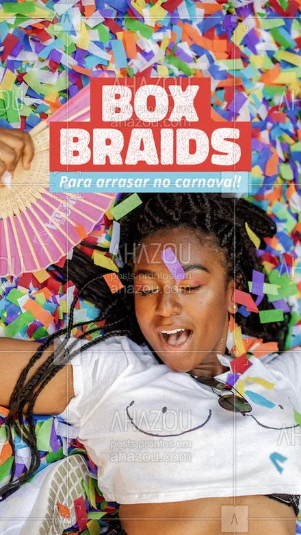 posts, legendas e frases de cabelo para whatsapp, instagram e facebook: O look do carnaval tá pronto mas o cabelo ainda não? Marque suas box braids com a gente! <3
#boxbraids #carnaval #ahazou #cabelo #hair #afrohair #tranças