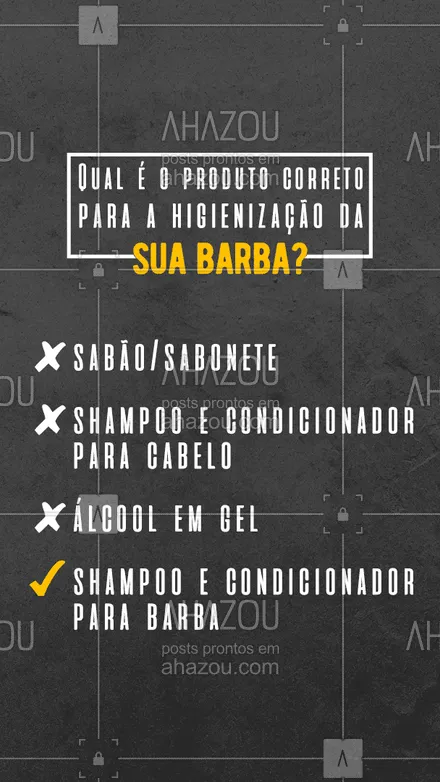 posts, legendas e frases de barbearia para whatsapp, instagram e facebook: Cuide da sua pele e da sua barba, use produtos adequados para eles! ? #AhazouBeauty #barberLife #barbearia #barba #barbeiro #barber