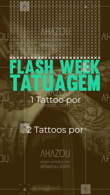 posts, legendas e frases de estúdios, tatuadores & body piercer para whatsapp, instagram e facebook: Na semana do flash week estamos com uma promoção maravilhosa para você aproveitar e se encher de novas tattoos! #AhazouInk #tattooepiercing  #tattoofloral  #tattootradicional  #tattoos  #tatuagem  #tatuagemfeminina  #tracofino  #tattoocolorida  #tattoo  #piercing  #motivacional  #flashday  #estudiodetattoo  #editaveisahz  #dicadetattoo  #cicatrizacao  #bodypiercing 