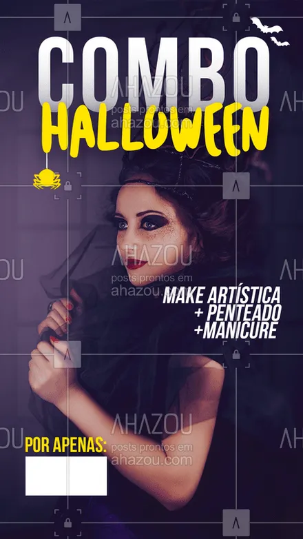 posts, legendas e frases de maquiagem, assuntos gerais de beleza & estética para whatsapp, instagram e facebook: Que tal ahazar na produção de Halloween por um precinho especial? Agende já seu horário ??

#halloween #combo #produção #bandbeauty #ahazou