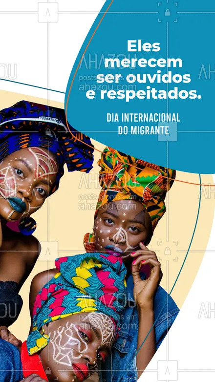 posts, legendas e frases de posts para todos para whatsapp, instagram e facebook: Assim como nós, os migrantes também possuem direitos que devem ser respeitados. Feliz Dia do Migrante! #migrante #diadomigrante #ahazou #motivacionais 