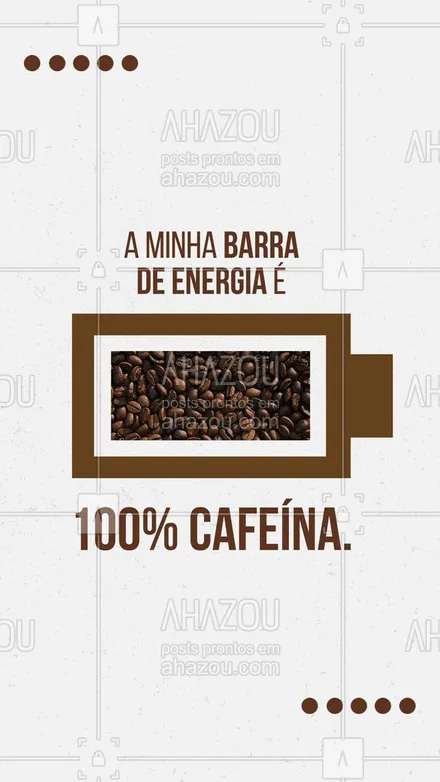 posts, legendas e frases de cafés para whatsapp, instagram e facebook: E a minha barra de energia NUNCA fica vazia! E a sua, como que tá? #ahazoutaste #café #coffee #cafeteria #energia
