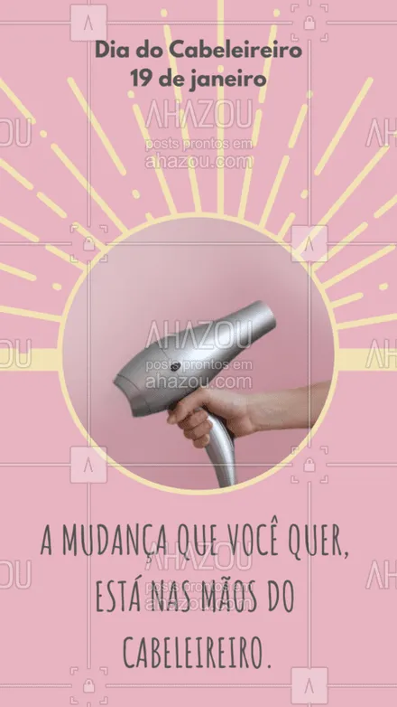 posts, legendas e frases de cabelo para whatsapp, instagram e facebook: Parabéns a todos os cabeleireiros desse mundão! ?❤️️ #cabeleireiro #frases #ahazou #parabens