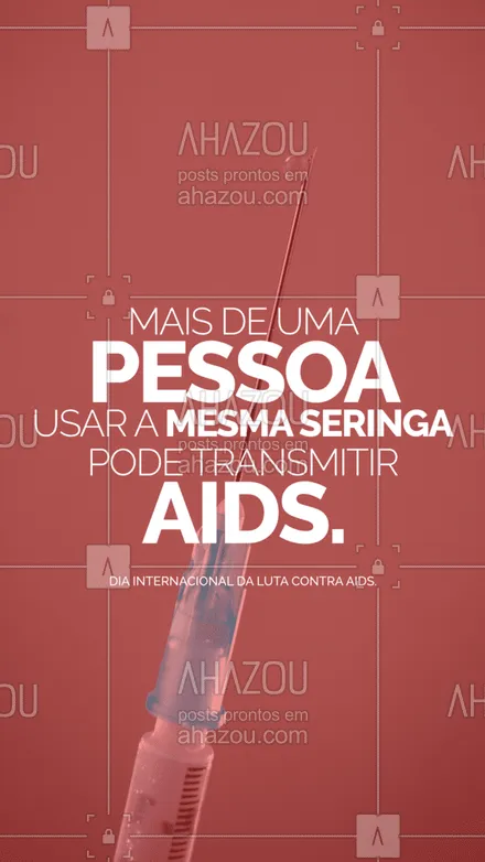 posts, legendas e frases de assuntos variados de Saúde e Bem-Estar para whatsapp, instagram e facebook: Você sabe o que fazer para se prevenir contra a Aids? Fique ligado.
#AIDS #AhazouSaude #Prevenção