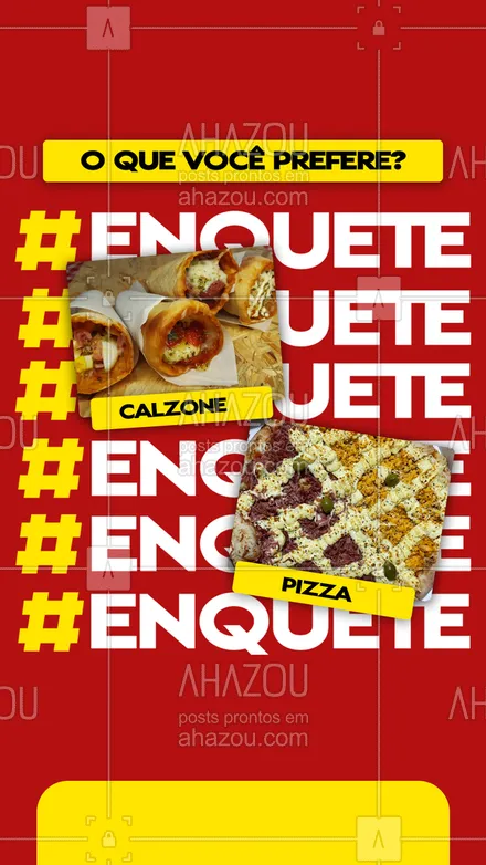 posts, legendas e frases de pizzaria para whatsapp, instagram e facebook: Aqui você encontra os dois e com aquele sabor que você já conhece.
E aí, conta pra gente qual o seu favorito.
#ahazoutaste  #pizzalovers  #pizzalife  #pizza  #pizzaria #enquete #calzone