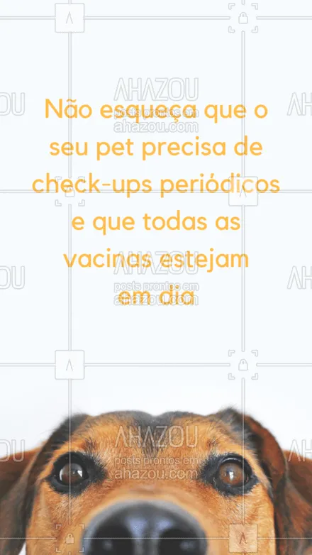 posts, legendas e frases de veterinário, petshop, assuntos variados de Pets para whatsapp, instagram e facebook: Está na hora do check-up do seu pet? E as vacinas, estão em dia? Traga-o para os nossos especialistas! ?? #veterinario #vet #pet #ahazouapp #ahazoupet #vacinas #checkup #consulta
