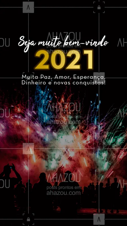posts, legendas e frases de posts para todos para whatsapp, instagram e facebook: Que este novo ano de 2021 possa trazer milhões de coisas boas e que seja um ano mil vezes melhor que 2020. ? #AnoNovo #2021 #ahazou #NovoAno 