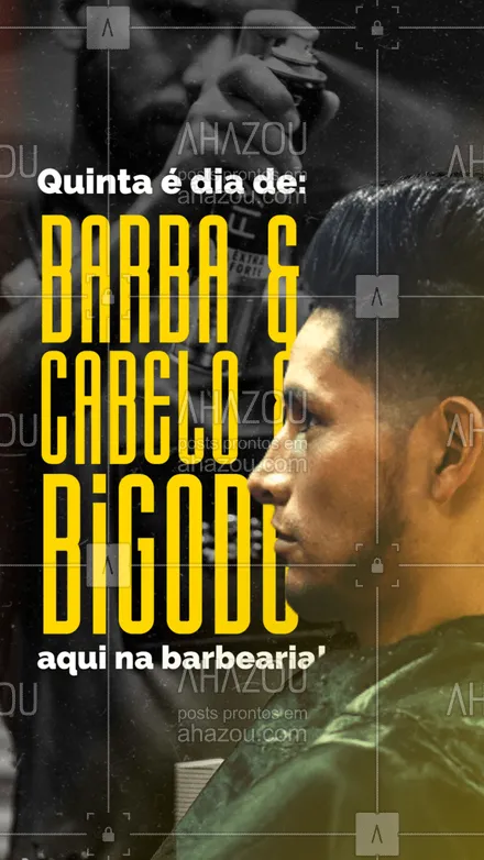 posts, legendas e frases de barbearia para whatsapp, instagram e facebook: E aí, já agendou seu horário pra essa quinta-feira? 😎💈 #AhazouBeauty #barba  #cuidadoscomabarba  #barbearia  #barbeiro  #barbeiromoderno  #barbeirosbrasil  #barberLife  #barber  #barbershop  #barberShop  #brasilbarbers 