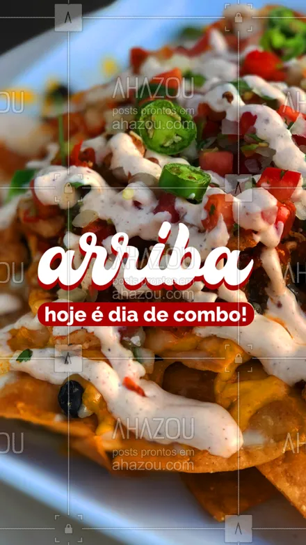 posts, legendas e frases de cozinha mexicana para whatsapp, instagram e facebook: Bora dar mais tempero para seu dia. Aproveite a promo e garanta já esse combo deliciosos 🌮. #comidamexicana #cozinhamexicana #ahazoutaste #nachos #texmex #vivamexico #promoção #combo