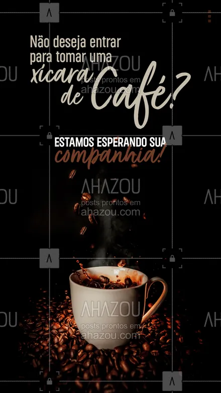 posts, legendas e frases de cafés para whatsapp, instagram e facebook: Sua companhia é primordial para aproveitarmos um bom cafezinho! ☕ #ahazoutaste #barista #café #cafeteria #coffee #coffeelife 