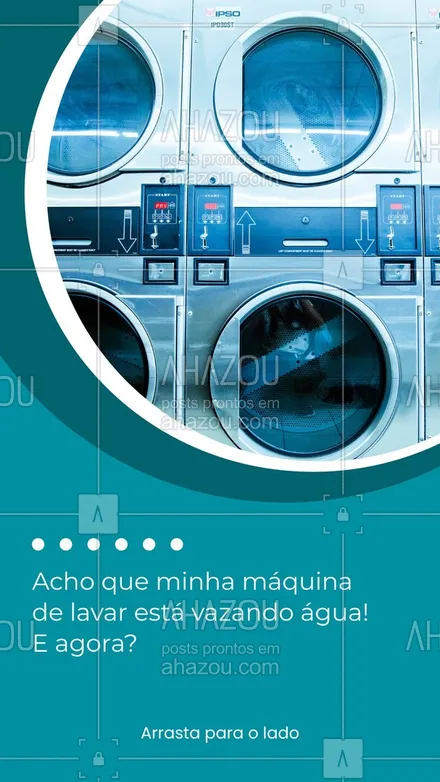 posts, legendas e frases de eletrônicos & eletrodomésticos para whatsapp, instagram e facebook: As máquinas de lavar podem ter alguns problemas, como o vazamento de água. Uma das causas pode ser o excesso de sabão acumulado. As arruelas e parafusos também podem desgastar e afrouxar com o tempo. Chame um profissional! Entre em contato: (xx) xxxx-xxxx #carrosselahz #AhazouTec #assistenciatecnica #eletros #máquinadelavar #conserto #AhazouTec