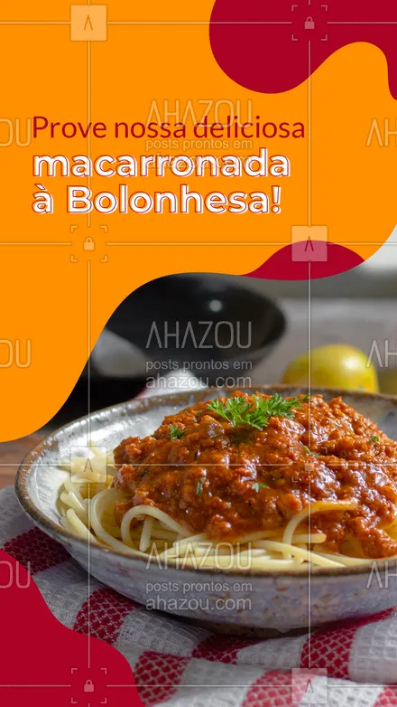 posts, legendas e frases de cozinha italiana para whatsapp, instagram e facebook: Conhecida pelo apelido de “A Gorda”, a cidade de Bolonha produziu algumas das melhores comidas típicas da Itália. Venha conferir nossa macarronada à Bolonhesa, você vai ficar apaixonado pelo sabor! ?❤️ #ahazoutaste  #pasta #restauranteitaliano #massas #comidaitaliana #italianfood #italy #cozinhaitaliana