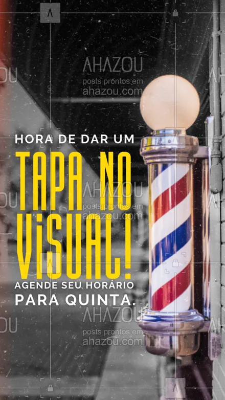 posts, legendas e frases de barbearia para whatsapp, instagram e facebook: Passa aqui na barbearia e bora dar um trato no cabelo!😎  #AhazouBeauty #barba  #cuidadoscomabarba  #barbearia  #barbeiro  #barbeiromoderno  #barbeirosbrasil  #barberLife  #barber  #barbershop  #barberShop  #brasilbarbers 