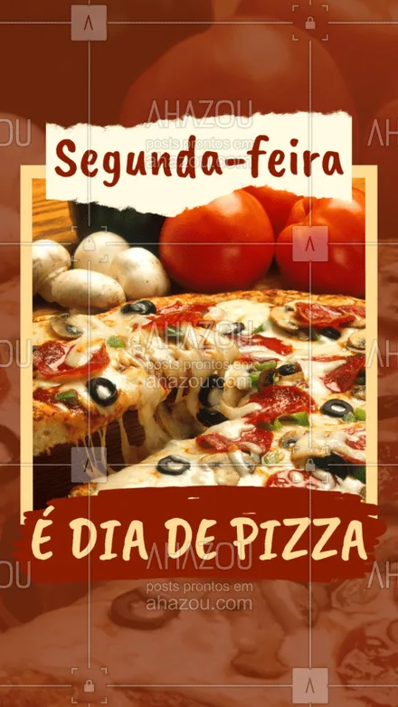 posts, legendas e frases de pizzaria para whatsapp, instagram e facebook: Segunda também é dia de pedir a sua pizza preferida! Peça já a sua!?  
#pizza #ahazoutaste #pizzaria 