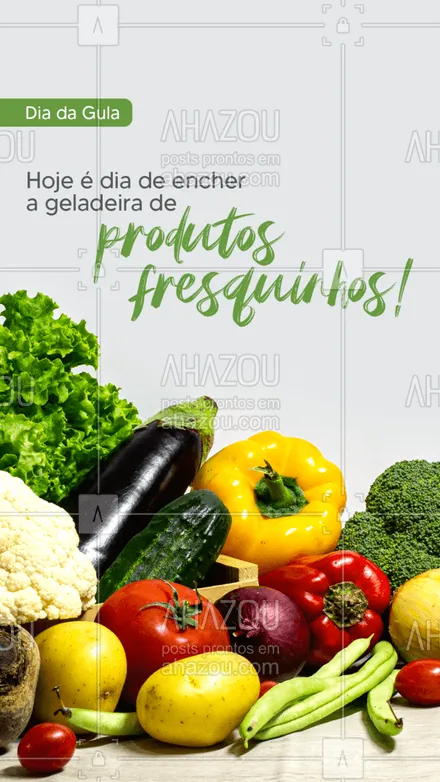 posts, legendas e frases de hortifruti para whatsapp, instagram e facebook: O dia é da gula, mas também pode ser o dia de encher sua geladeira com nossos produtos orgânicos e fresquinhos!  ??????
Venha conferir nosso hortifruti ? 

#frutas #ProdutosOrgânicos  #ahazoutaste  #vidasaudavel #mercearia #qualidade #alimentacaosaudavel #hortifruti #organic