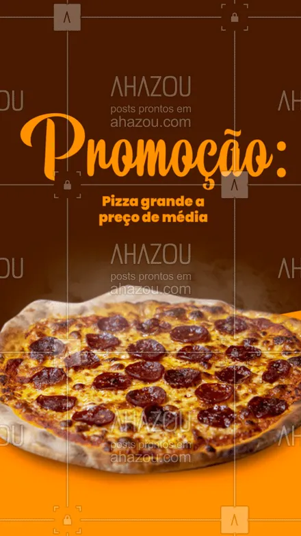 posts, legendas e frases de pizzaria para whatsapp, instagram e facebook: Até o dia da pizza, nossas pizzas grandes custarão o valor da pizza média! Não precisa mais economizar se você pode ter a maior com o preço da menor, aproveite e peça já! ? #ahazoutaste #pizzaria #pizza #diadapizza #promoção