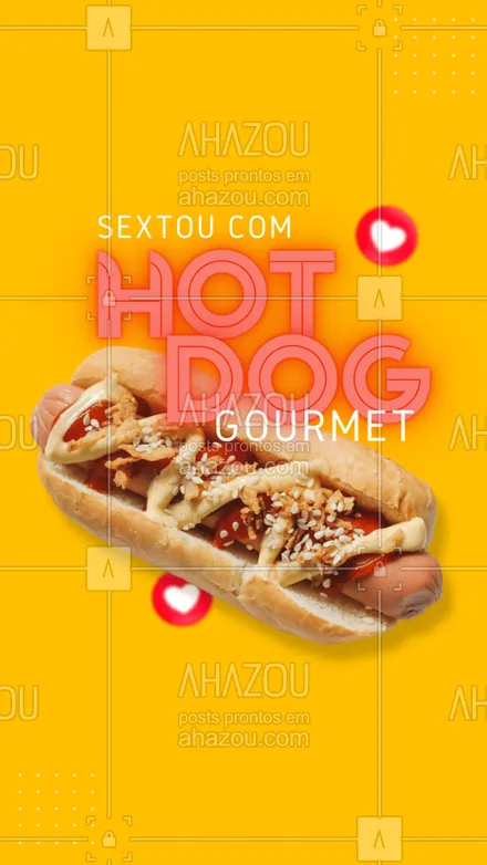 posts, legendas e frases de hot dog  para whatsapp, instagram e facebook: Hummmmm, sexta-feira perfeita é aquela que tem hot dog gourmet. Então confira o nosso cardápio e peça o seu. #cachorroquente #hotdog #hotdoglovers #hotdoggourmet #ahazoutaste #dogão #sabores #opçoes #cardapio #food