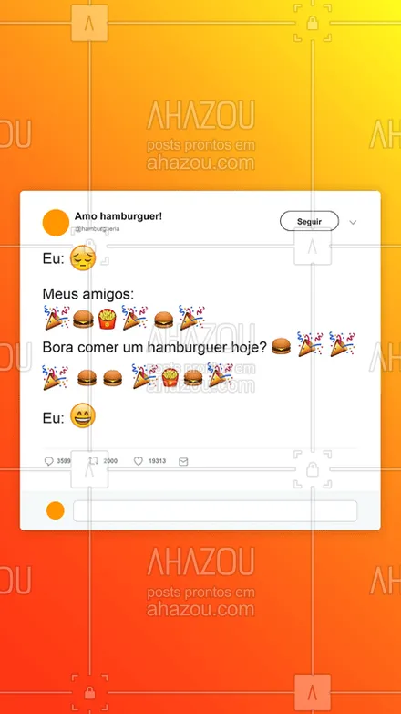 posts, legendas e frases de hamburguer para whatsapp, instagram e facebook: Quem aí se identifica? ? ? ?#engraçado #hamburguer #ahazoumeme #ahazou #hamburgueria #meme