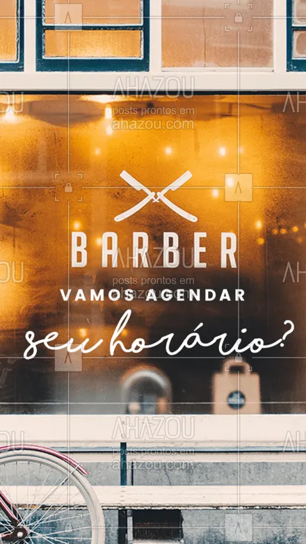 posts, legendas e frases de barbearia para whatsapp, instagram e facebook: Não perca tempo e agende logo seu horário!
#ahazou #barbearia #barber #barbershop #barba 
