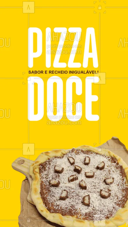 posts, legendas e frases de pizzaria para whatsapp, instagram e facebook: Experimente já nossas pizzas doce e surpreenda-se com o sabor! #ahazoutaste #pizza  #pizzalife  #pizzalovers  #pizzaria 