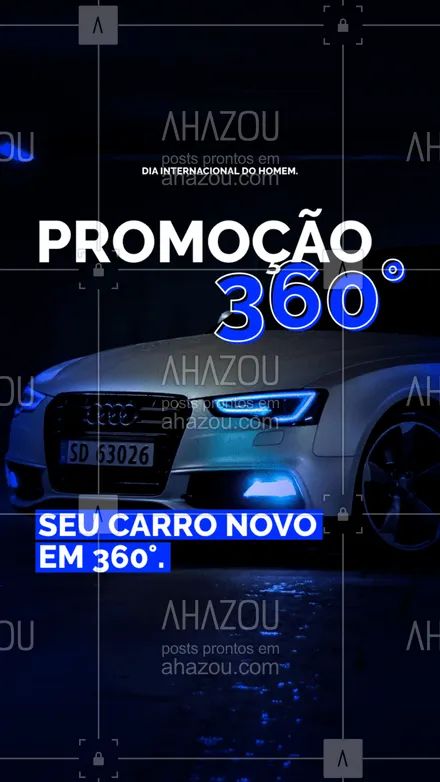 posts, legendas e frases de estética automotiva & lavajato, elétrica automotiva, mecânica automotiva para whatsapp, instagram e facebook: Promoção 360: uma repaginada completa no seu carro! Aproveite!
#Promoção #AhazouAuto #360