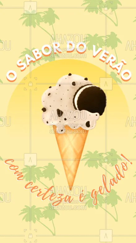 posts, legendas e frases de gelados & açaiteria para whatsapp, instagram e facebook: O sabor é gelado, mas você escolhe de qual tipo ele vai ser! ? Confira nossas novidades geladas para o verão! 🍧😋 #verão #gelados #ahazoutaste #sorvete #açaí #ahazoutaste 