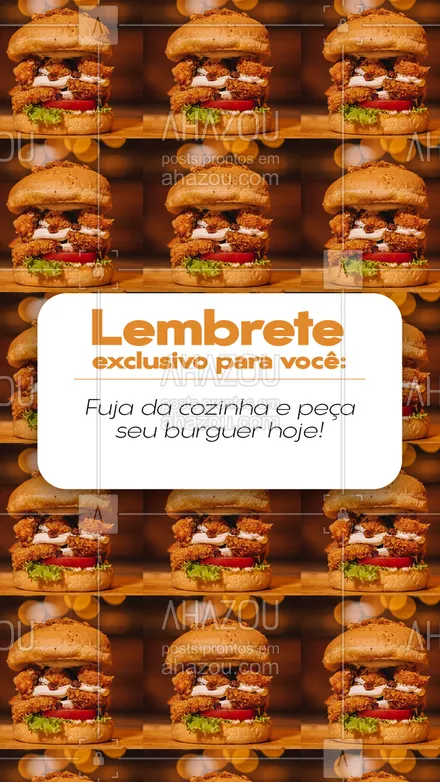 posts, legendas e frases de hamburguer para whatsapp, instagram e facebook: 
Com a nossa ajuda, cozinhar não será mais problema para você! Além dos nossos burguers  serem deliciosos, também são feitos com muito carinho! Com tempero único, sabor apaixonante e preço ainda melhor. O que falta para pedir o seu agora mesmo?


#ahazoutaste #artesanal  #burger  #burgerlovers  #hamburgueria  #hamburgueriaartesanal 