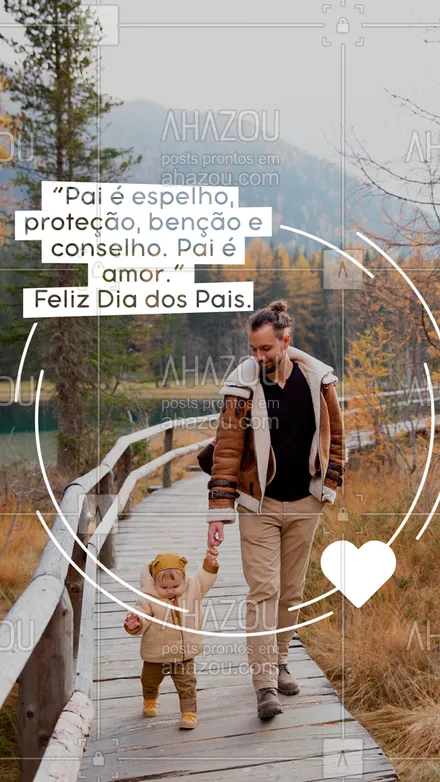 posts, legendas e frases de posts para todos para whatsapp, instagram e facebook: Ser pai é, mesmo cheios de dúvidas e incertezas, mostrar para o filho o melhor caminho da vida, com muito amor e compreensão. E desejamos para todos esses pais incríveis um dia maravilhoso. #frasesmotivacionais #motivacionais #motivacional #quote #ahazou #postdefrase #pai #diadospais #felizdiadospais