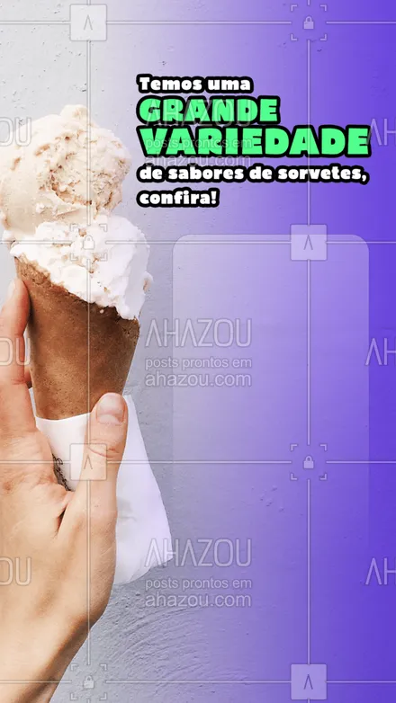 posts, legendas e frases de gelados & açaiteria para whatsapp, instagram e facebook: Quem não ama um sorvetinho para refrescar nesse calor? Confira todos os nossos sabores de sorvetes disponíveis e peça o seu. #ahazoutaste  #cupuaçú #gelados #sorvete #açaí