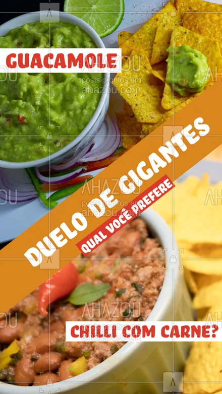 posts, legendas e frases de cozinha mexicana para whatsapp, instagram e facebook: Nessa batalha de gigantes de que lado você vai ficar? #comidamexicana #cozinhamexicana #ahazoutaste #vivamexico #enquete