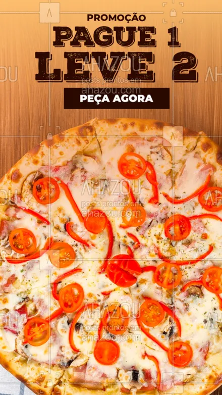 posts, legendas e frases de pizzaria para whatsapp, instagram e facebook: Isso mesmo!! Duas pelo preço de uma, então corre, você não vai querer ficar de fora de né?! #ahazou #desconto #pizza #promocional #pizzaria