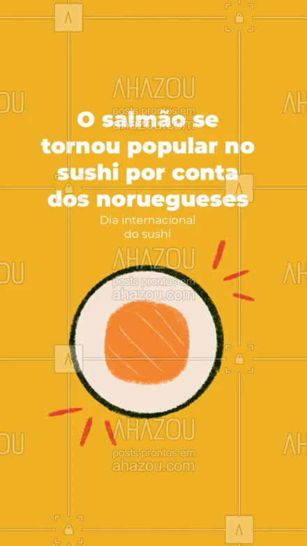 posts, legendas e frases de cozinha japonesa para whatsapp, instagram e facebook: Se você ama sushi de salmão agradeça aos noruegueses! #ahazoutaste  #japa #sushidelivery #sushitime #japanesefood #comidajaponesa #sushilovers

